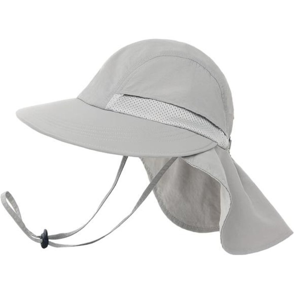 Toddler Kids Sun Hats with Neck Flap UPF 50+ UV Protection Wide Rigid Brim Boys